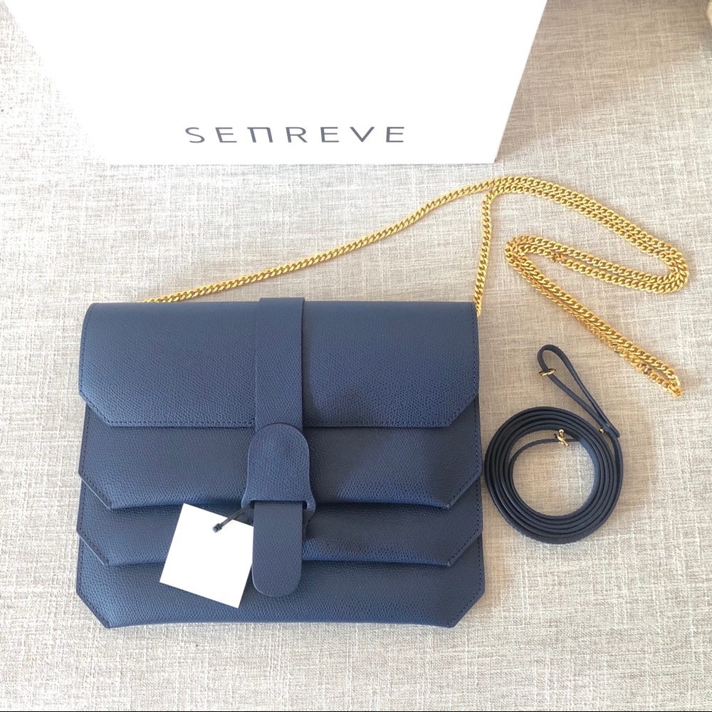 NWT Senreve Crossbody Purse in Pebbled Marine